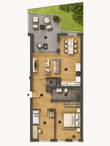 3 Zimmer Wohnung mit 78 m² in Düsseldorf – Bild 1