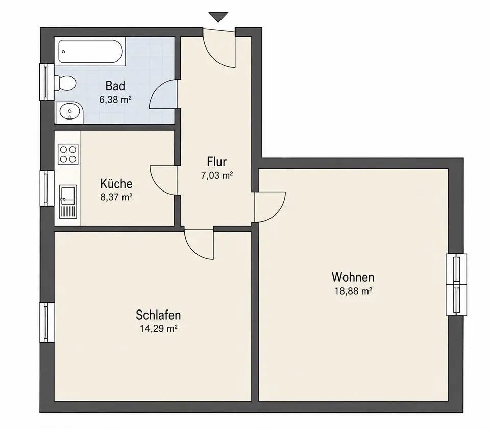 2 Zimmer Wohnung mit 58 m² in Dresden – Bild 9