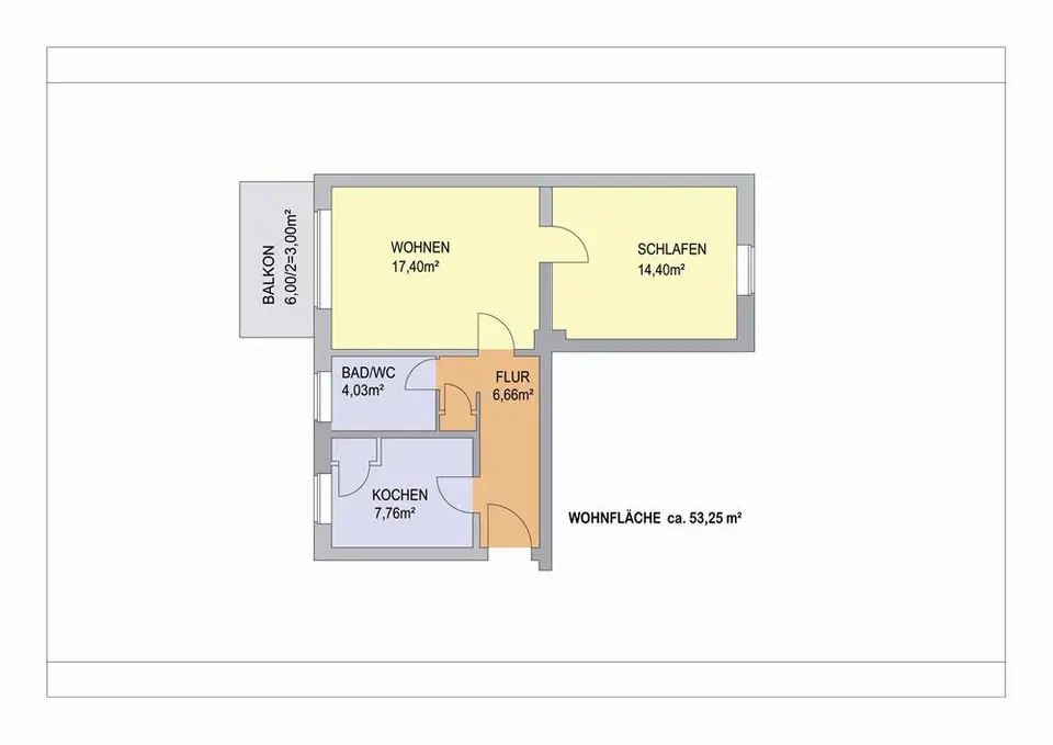 2 Zimmer Wohnung mit 53 m² in Bitterfeld-Wolfen – Bild 8