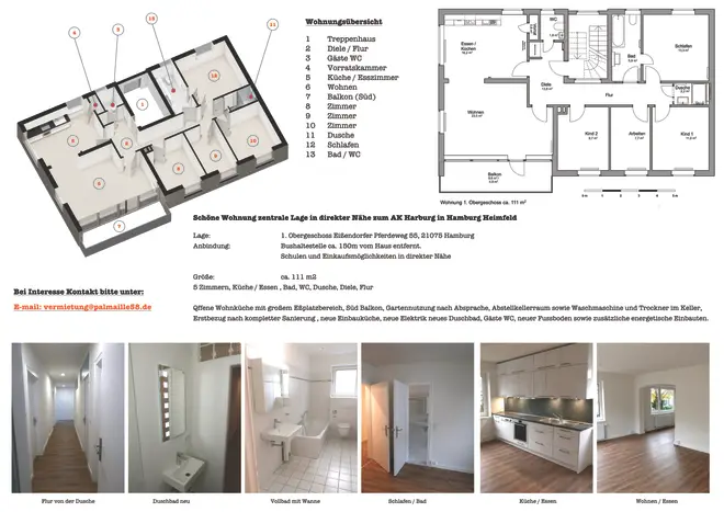 5 Zimmer Wohnung mit 110 m² in Hamburg – Bild 9