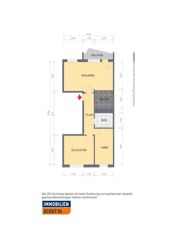 3 Zimmer Wohnung mit 61 m² in Erfurt – Bild 7