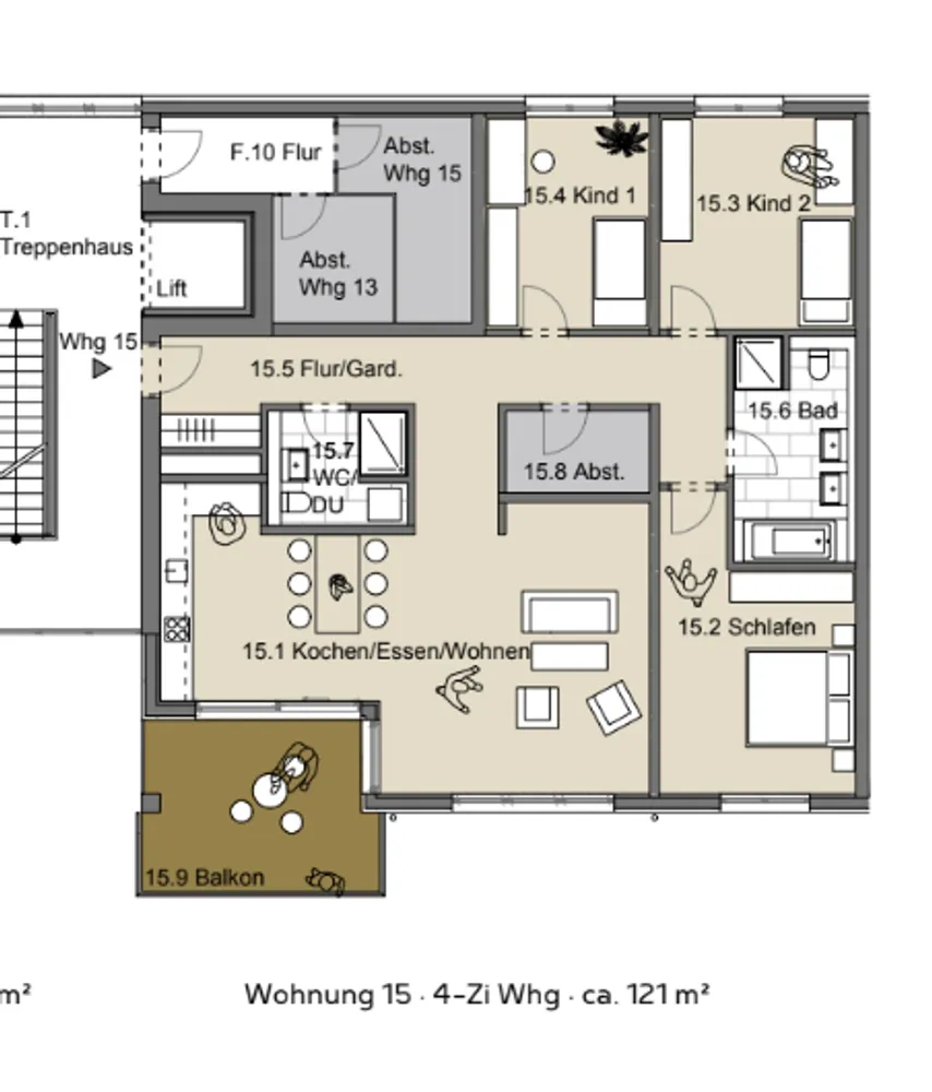 4 Zimmer Wohnung mit 121 m² in Rheinfelden – Bild 11
