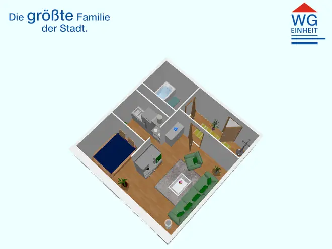 1 Zimmer Wohnung mit 32 m² in Chemnitz – Bild 2