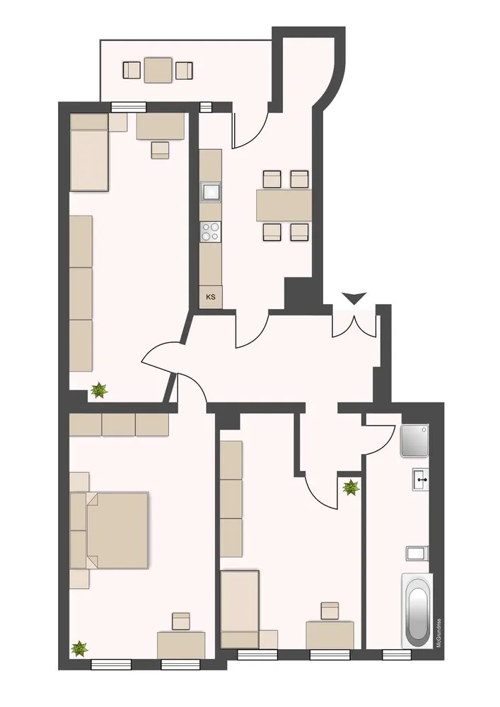 3 Zimmer Wohnung mit 98 m² in Leipzig – Bild 1