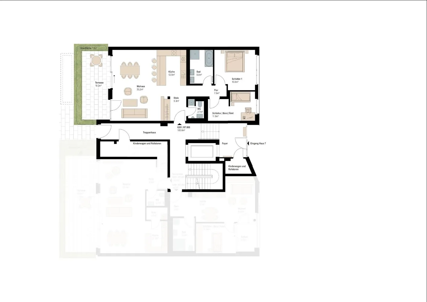 3 Zimmer Wohnung mit 106 m² in Mannheim – Bild 2