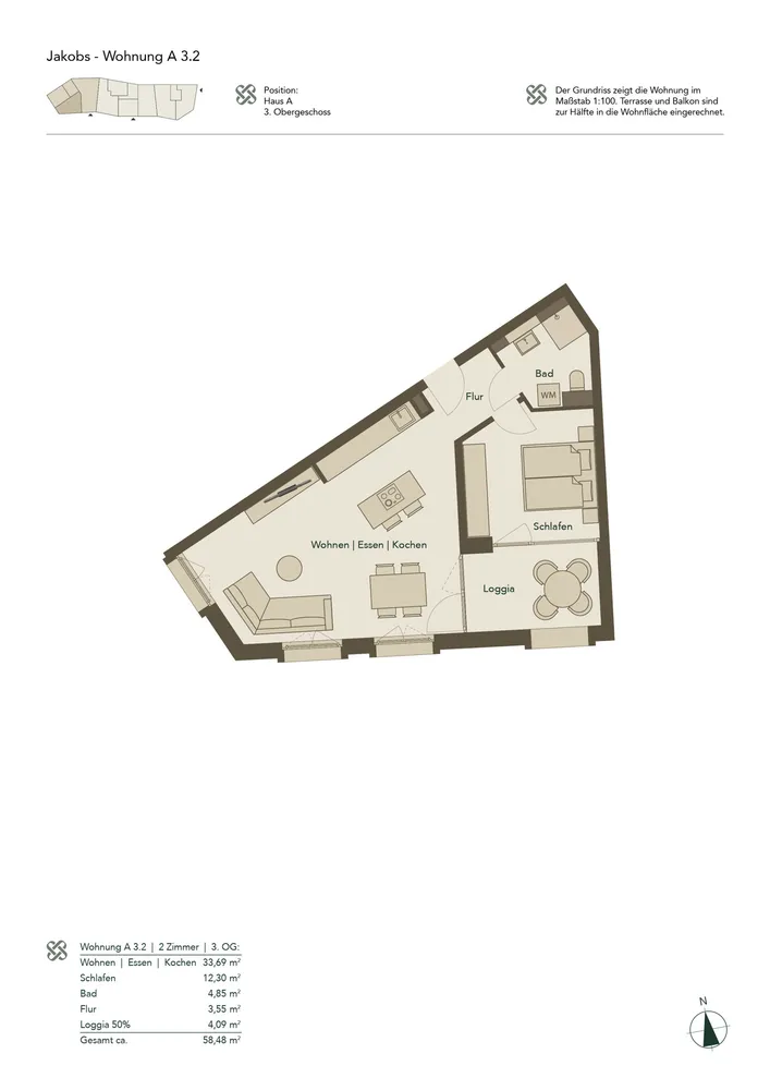 2 Zimmer Wohnung mit 58 m² in Ulm – Bild 8