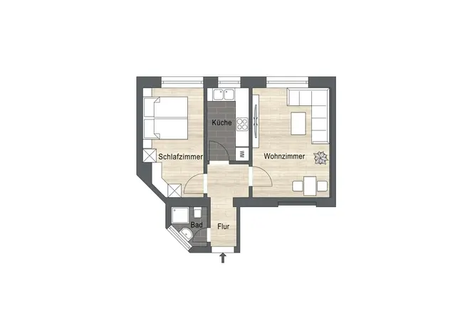 2 Zimmer Wohnung mit 44 m² in Dresden – Bild 8