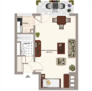 Studio mit 43 m² in Ingolstadt – Bild 5