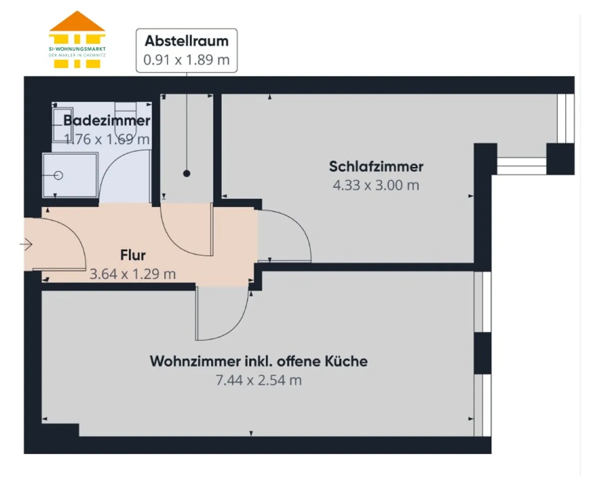2 Zimmer Wohnung mit 44 m² in Chemnitz – Bild 10