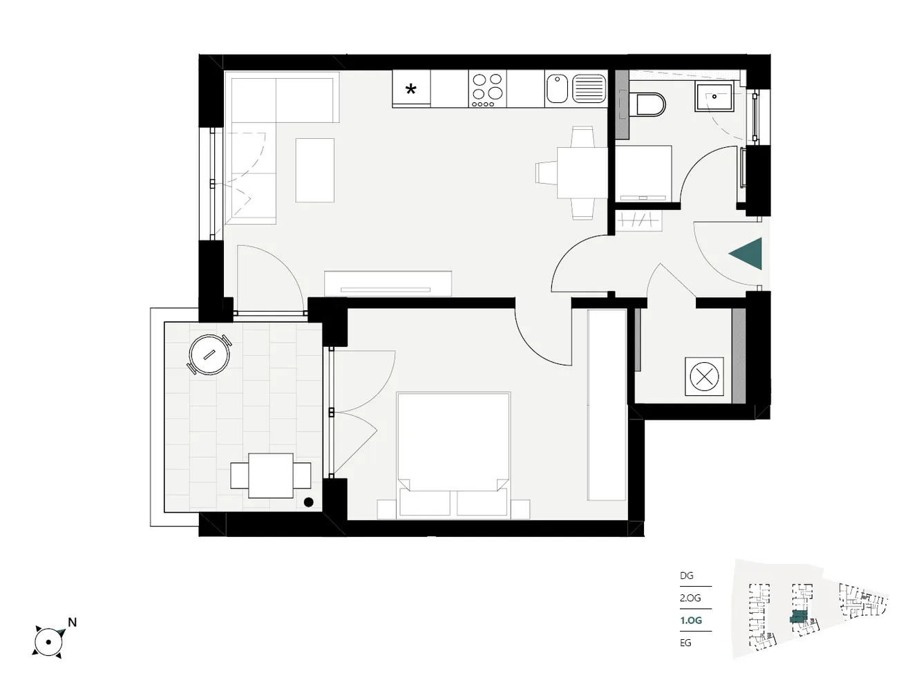 2 Zimmer Wohnung mit 50 m² in Crailsheim – Bild 4