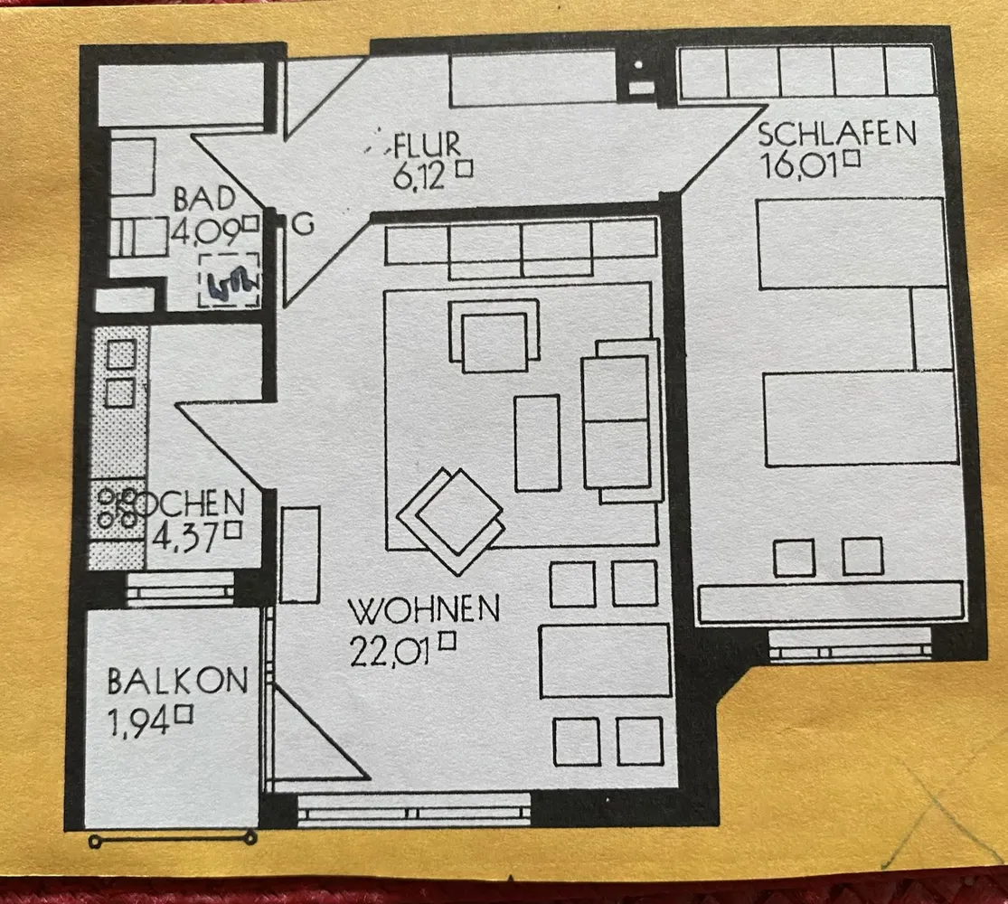 2 Zimmer Wohnung mit 53 m² in Augsburg – Bild 2