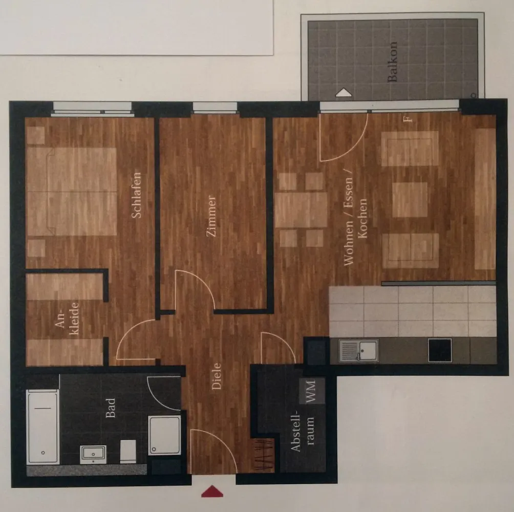 3 room apartment with 76 m² in Frankfurt am Main – Photo 2
