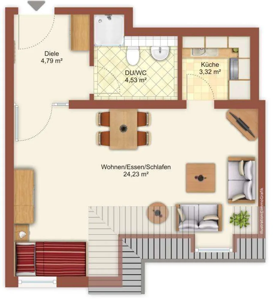1 Zimmer Wohnung mit 37 m² in Meiningen – Bild 5