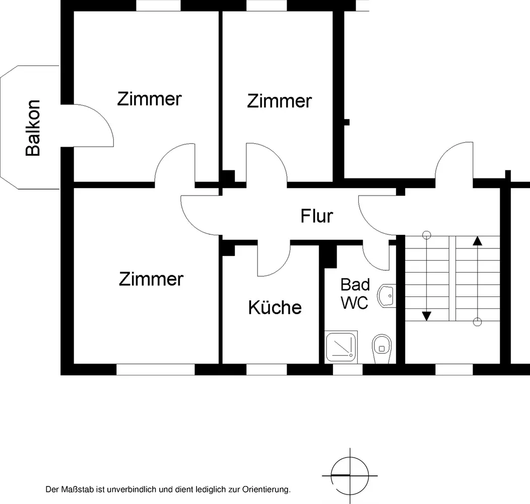 3 Zimmer Wohnung mit 57 m² in Bielefeld – Bild 2