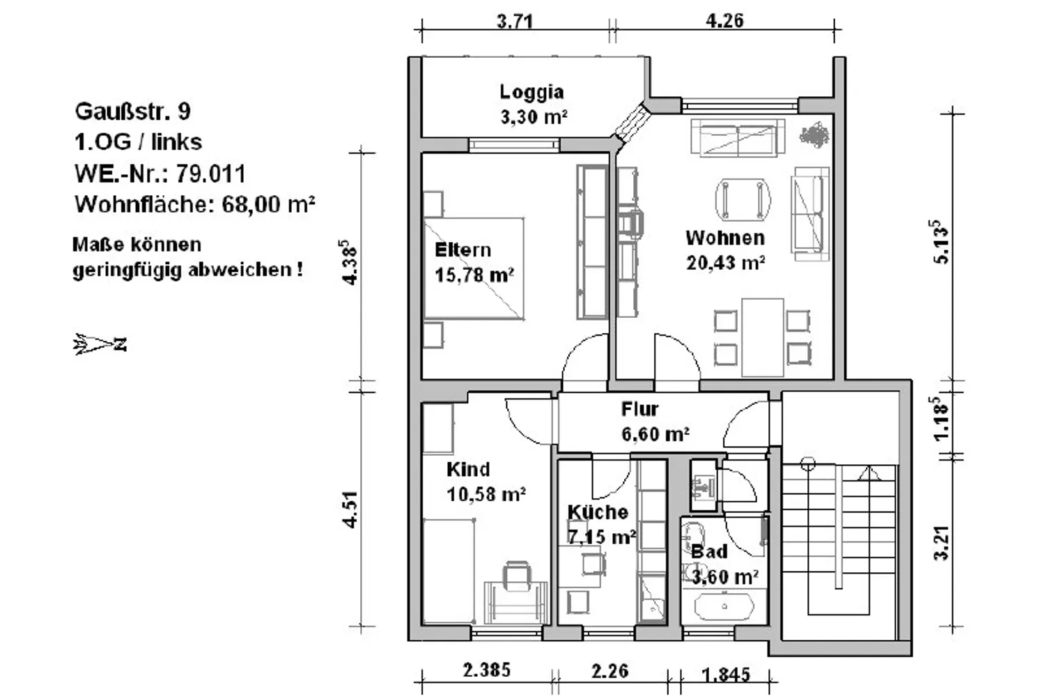 3 Zimmer Wohnung mit 68 m² in Minden – Bild 8