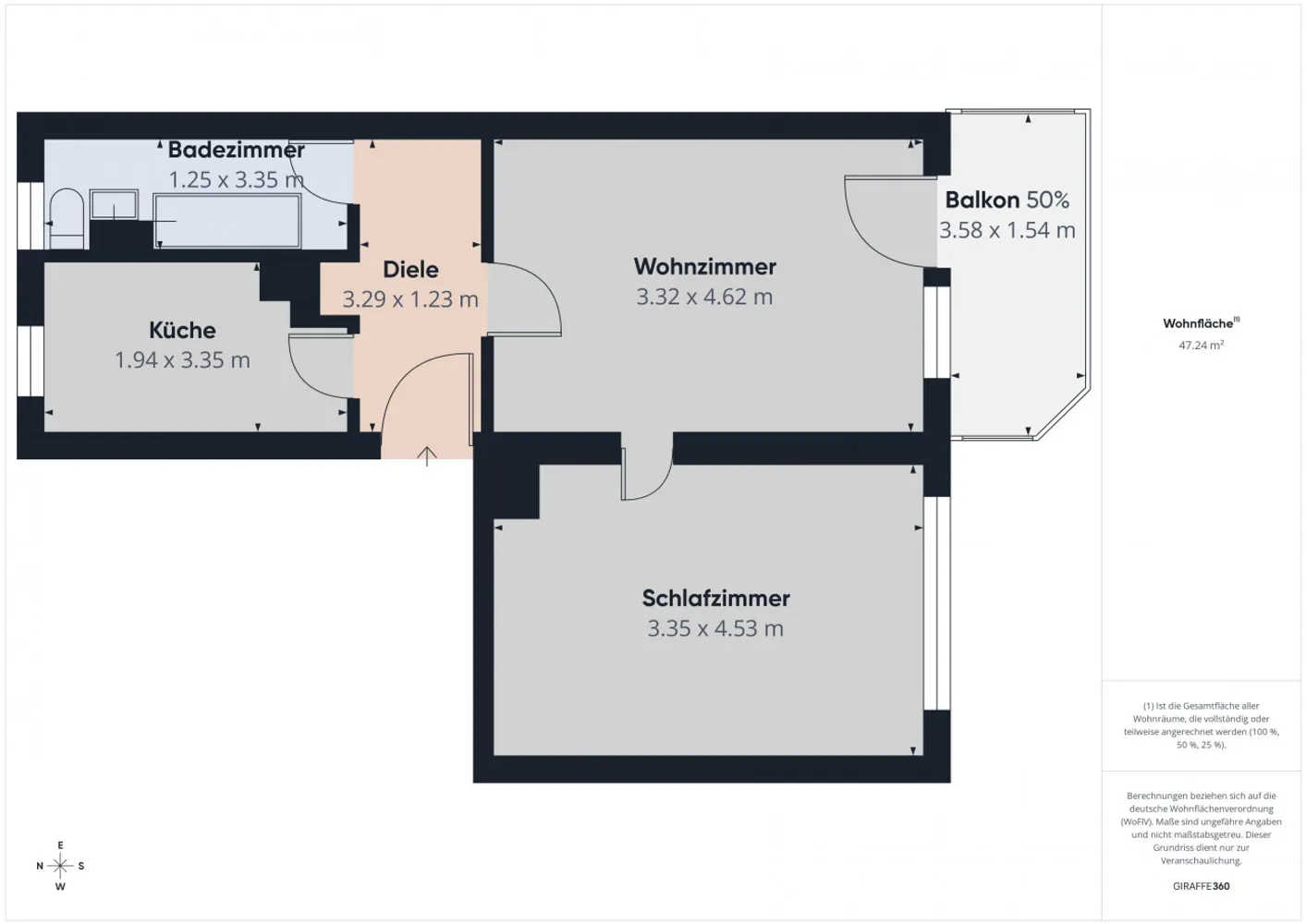 2 Zimmer Wohnung mit 48 m² in Chemnitz – Bild 2