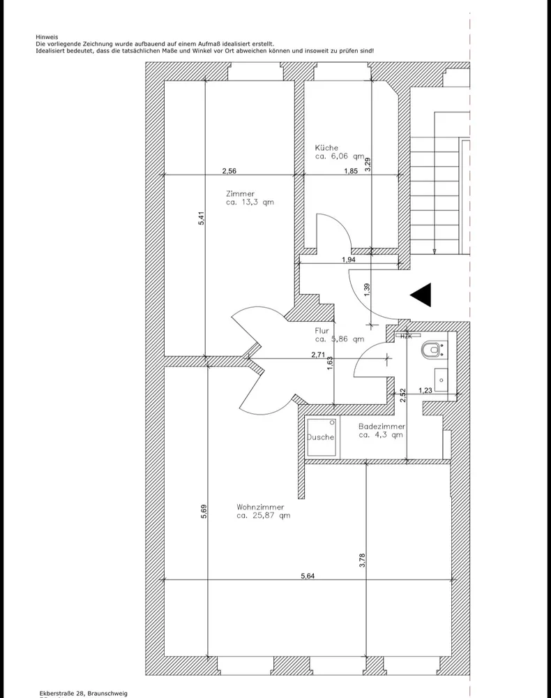 2 room apartment with 55 m² in Brunswick – Photo 7
