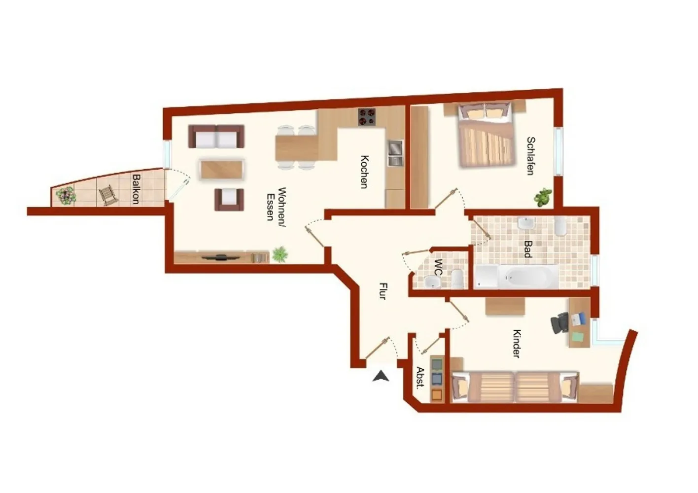 3 room apartment with 83 m² in Eisenach – Photo 2