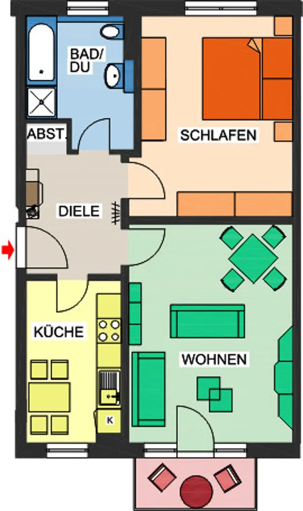 2 room apartment with 66 m² in Chemnitz – Photo 2