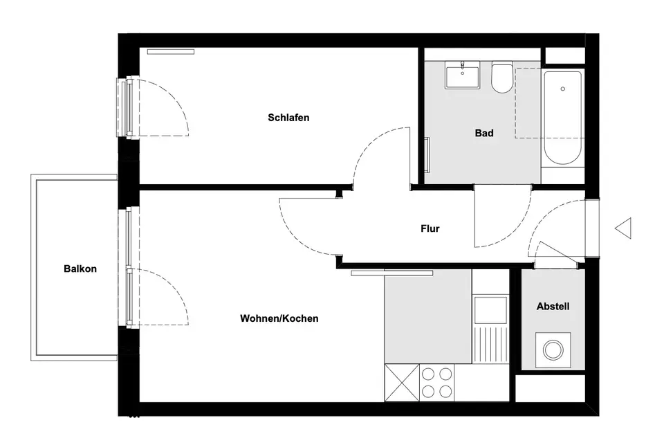 2 Zimmer Wohnung mit 45 m² in Hamburg – Bild 3