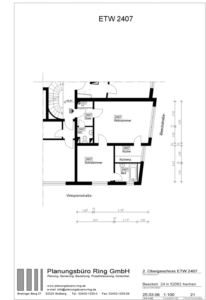 2 Zimmer Wohnung mit 46 m² in Aachen – Bild 6