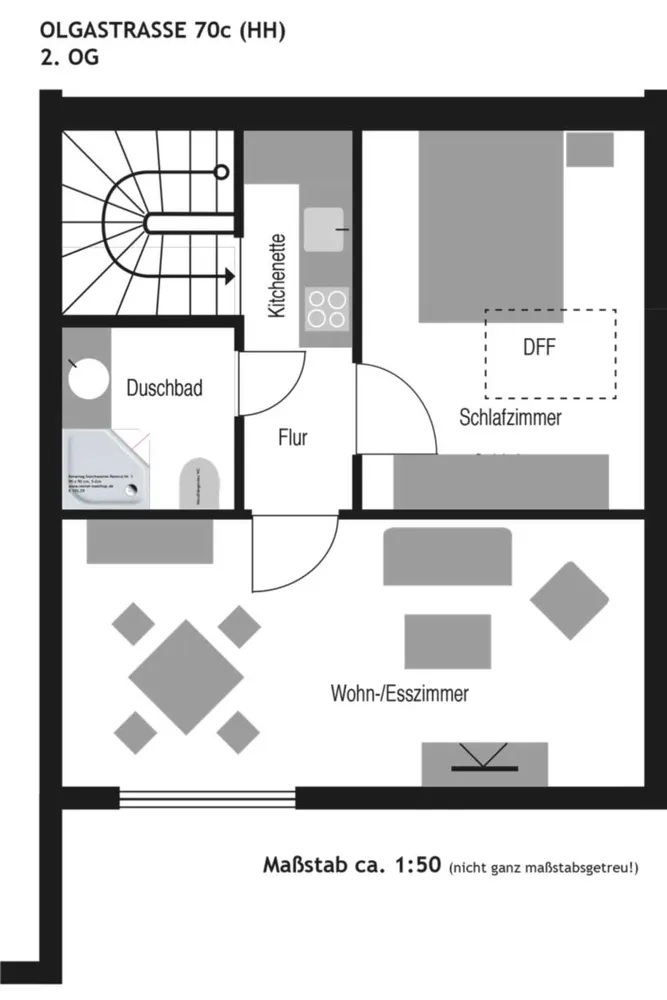 2 Zimmer Wohnung mit 38 m² in Stuttgart – Bild 2