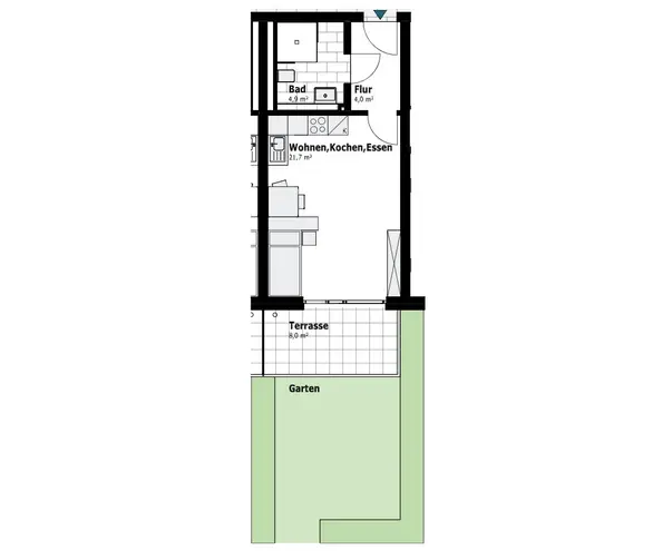 1 Zimmer Wohnung mit 35 m² in Duisburg – Bild 7