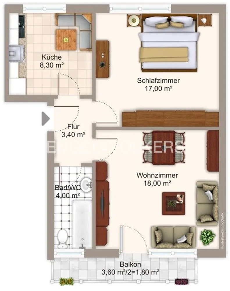 2 Zimmer Wohnung mit 52 m² in Mannheim – Bild 7