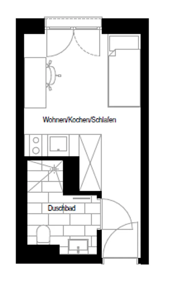 1 Zimmer Wohnung mit 19 m² in Nürnberg – Bild 9