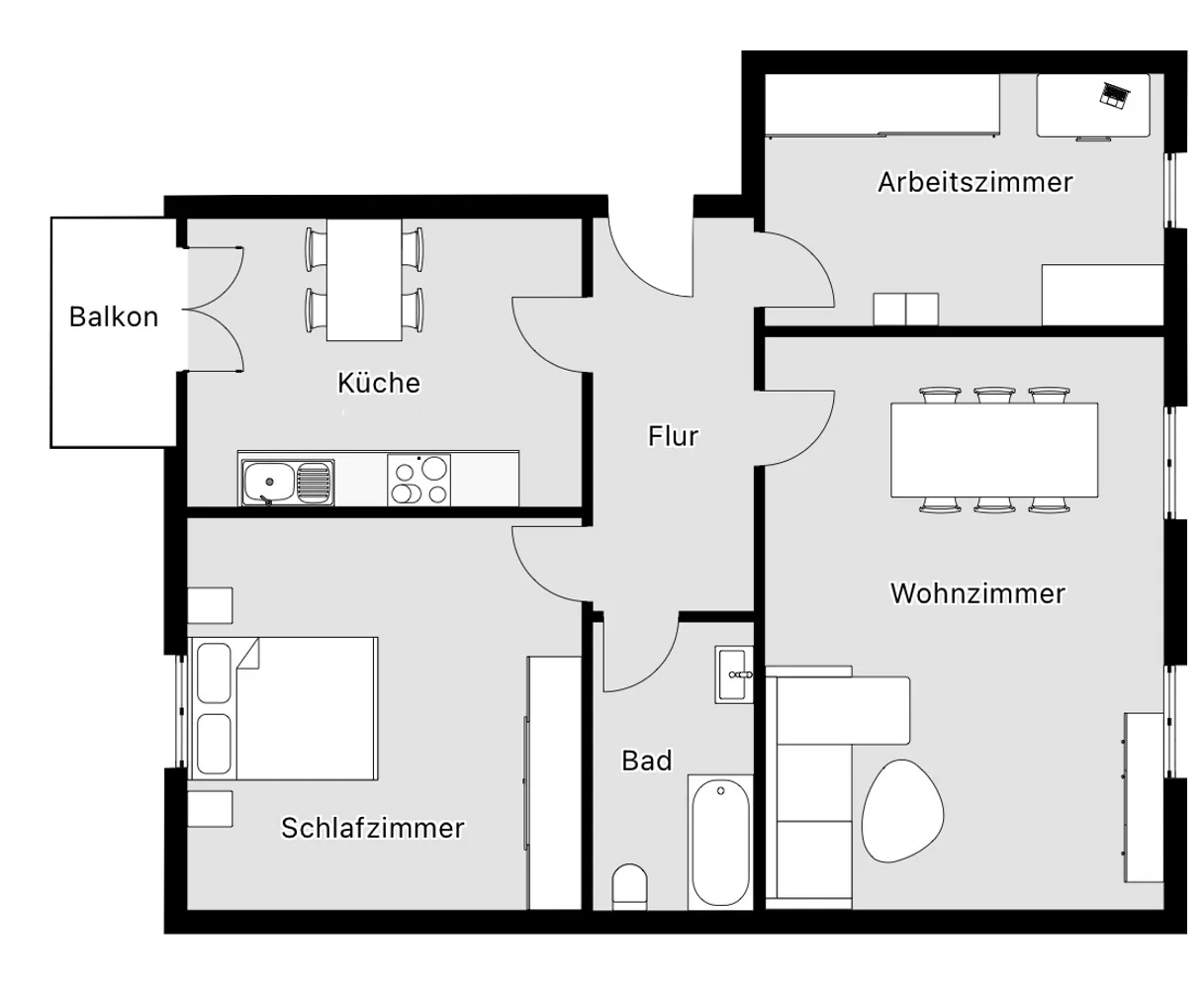 3 room apartment with 80 m² in Düsseldorf – Photo 9