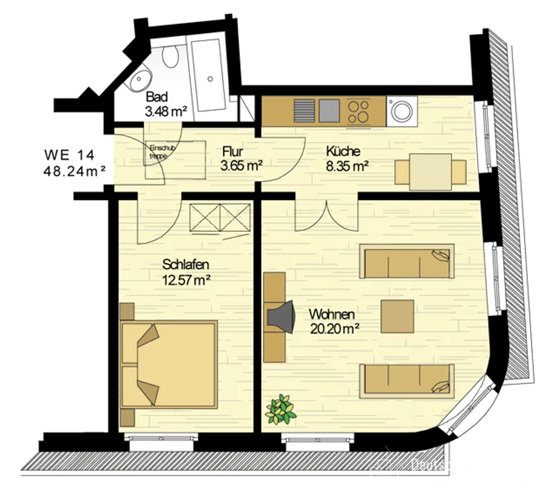 2 Zimmer Wohnung mit 48 m² in Leipzig – Bild 10
