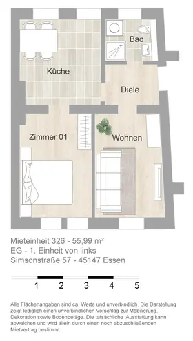 2 Zimmer Wohnung mit 56 m² in Essen – Bild 10