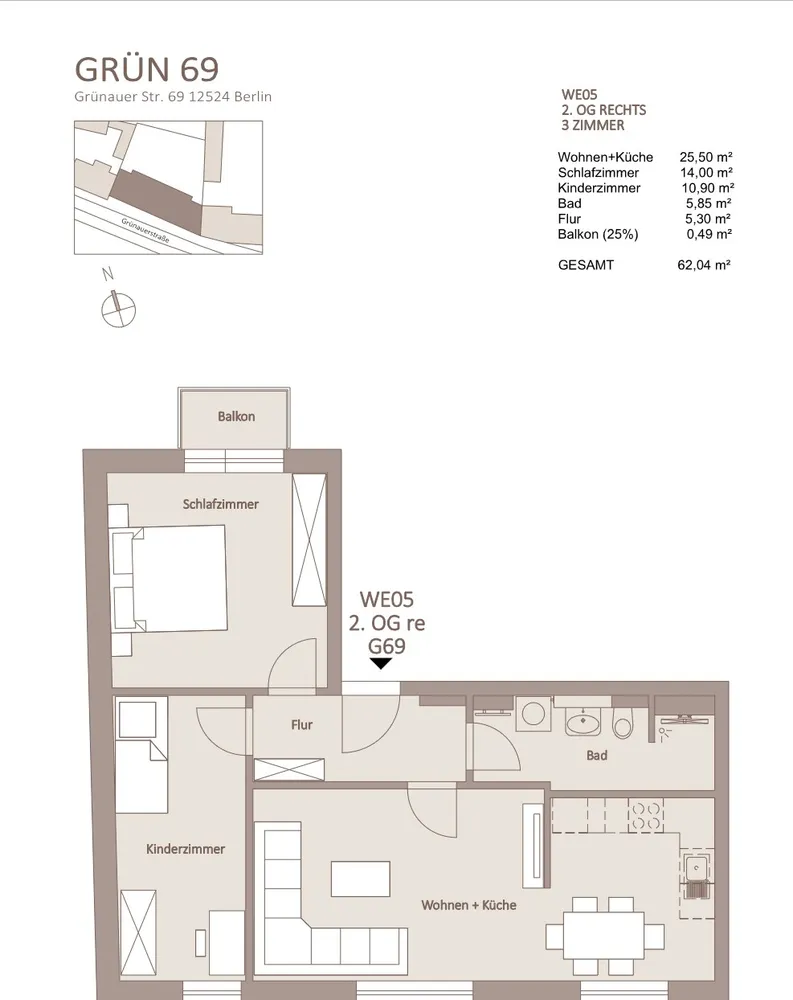 3 Zimmer Wohnung mit 62 m² in Berlin – Bild 12
