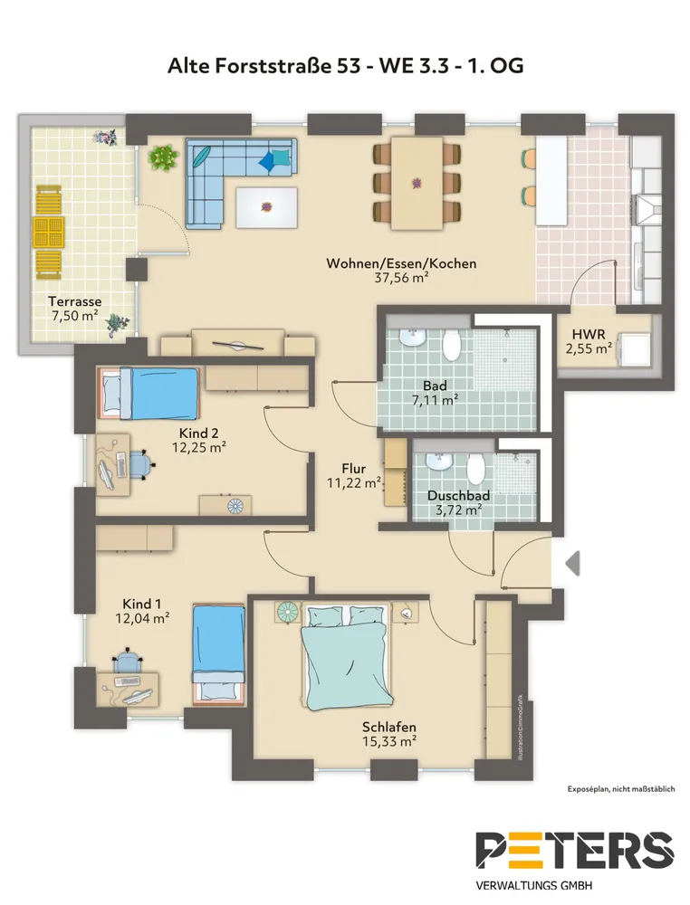 4 Zimmer Wohnung mit 104 m² in Köln – Bild 2