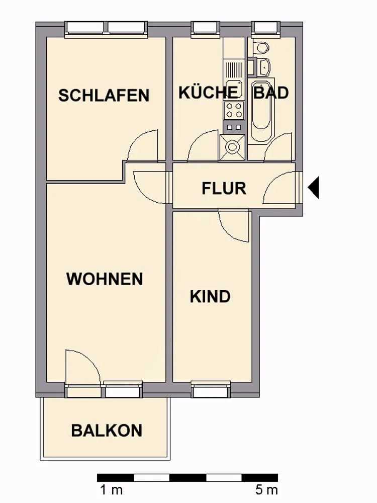 3 room apartment with 60 m² in Chemnitz – Photo 2