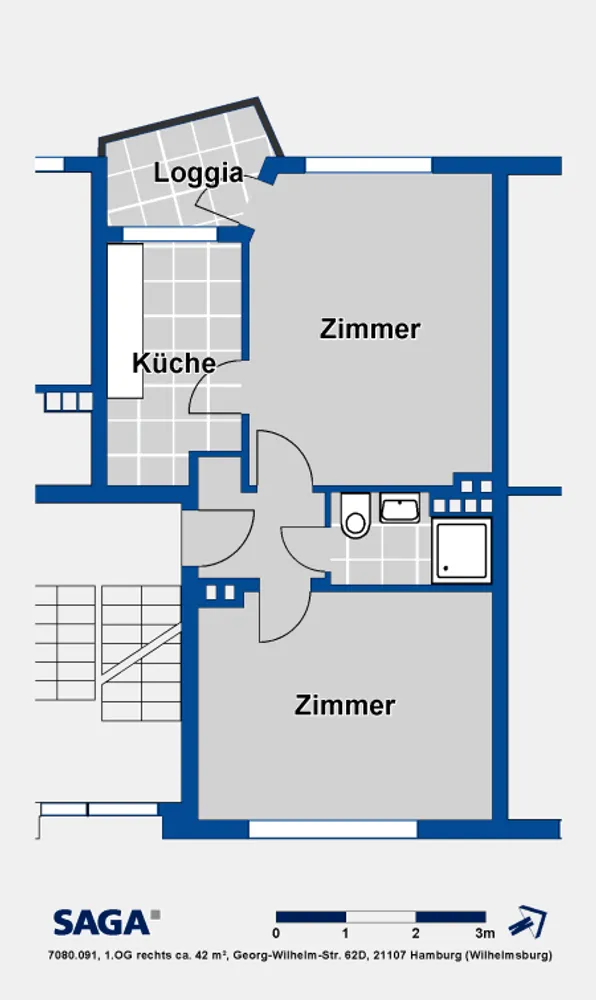 2 Zimmer Wohnung mit 42 m² in Hamburg – Bild 6
