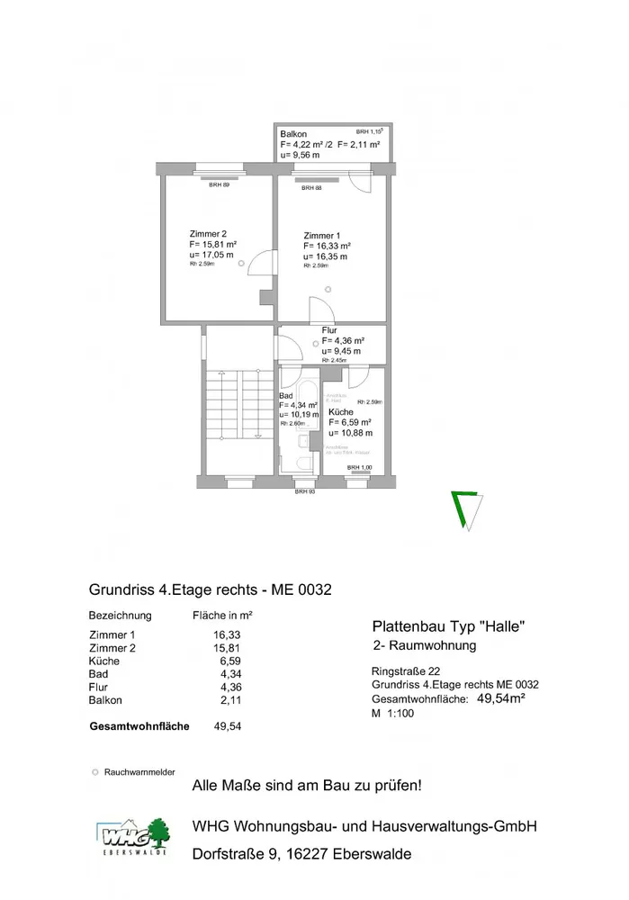 2 Zimmer Wohnung mit 48 m² in Eberswalde – Bild 7