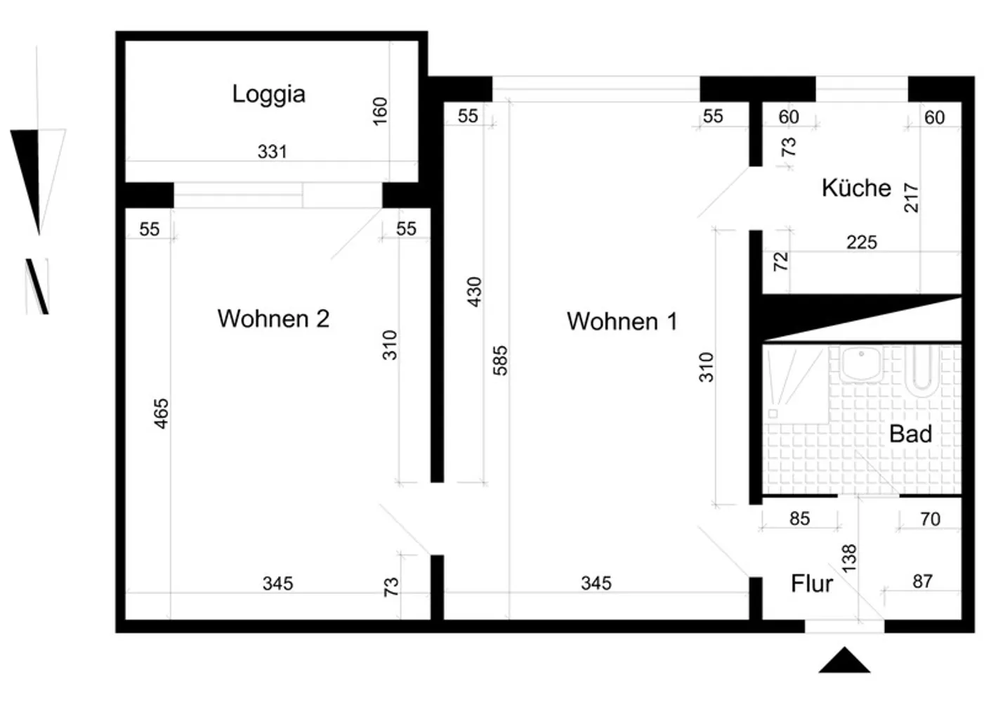 2 room apartment with 51 m² in Magdeburg – Photo 2