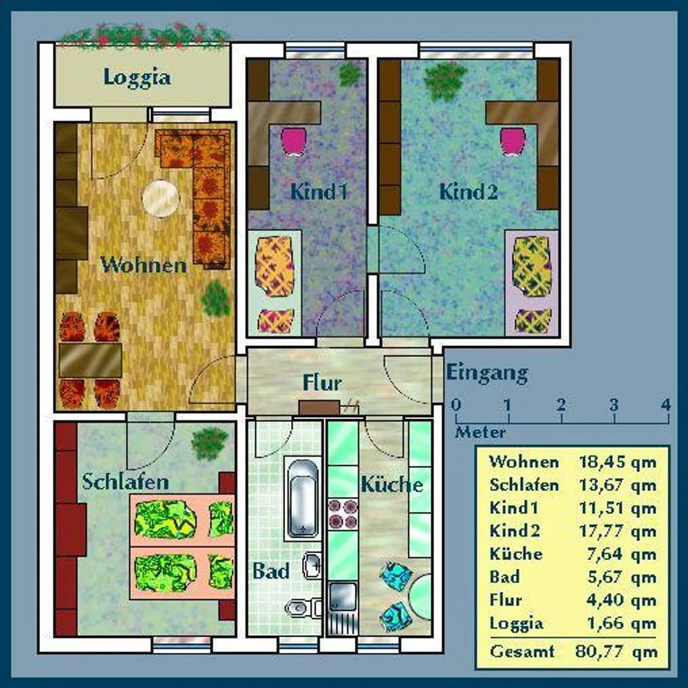 4 Zimmer Wohnung mit 81 m² in Dresden – Bild 2