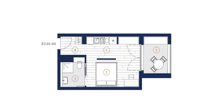 1 Zimmer Wohnung mit 28 m² in Frankfurt am Main – Bild 11