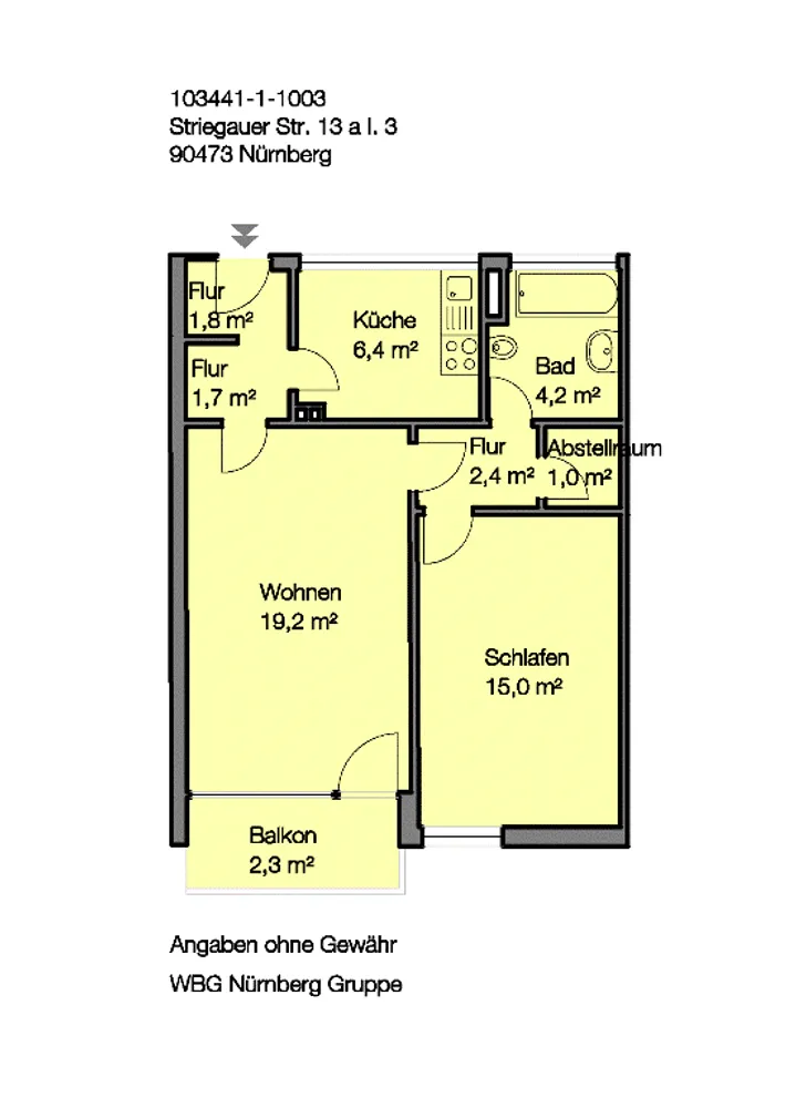 2 Zimmer Wohnung mit 54 m² in Nürnberg – Bild 11