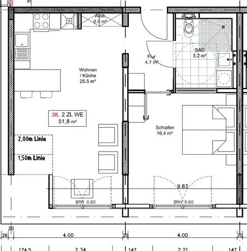 2 Zimmer Wohnung mit 54 m² in Bielefeld – Bild 5