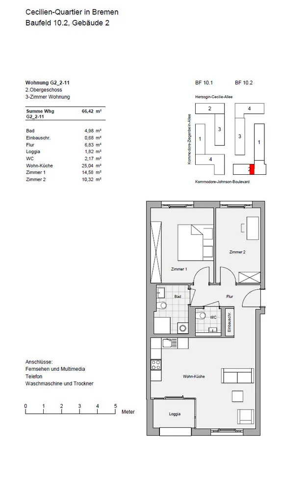 3 Zimmer Wohnung mit 67 m² in Bremen – Bild 1