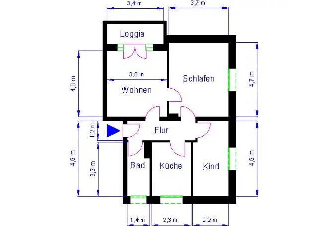 3 Zimmer Wohnung mit 56 m² in Magdeburg – Bild 3