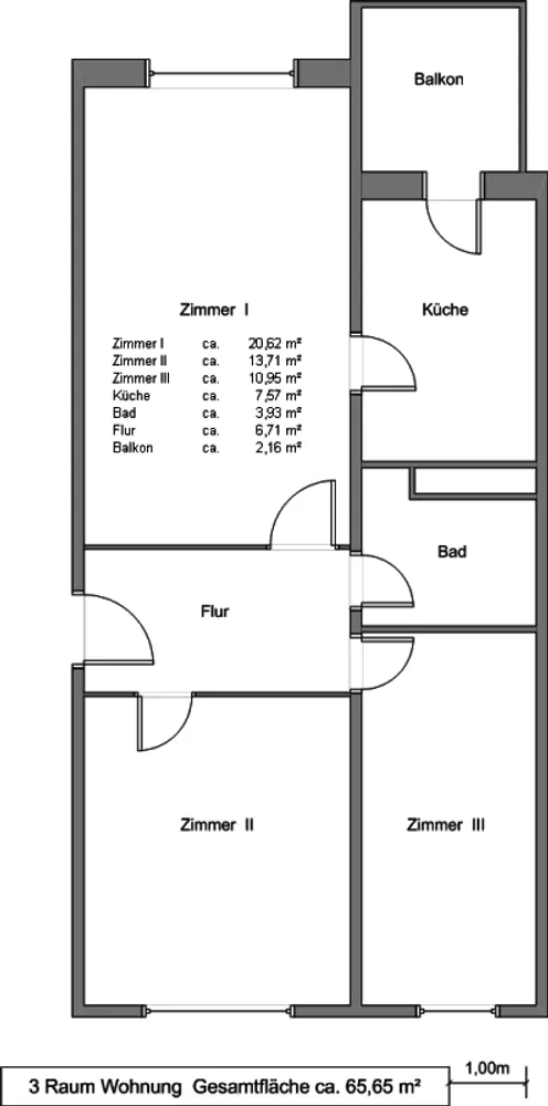 3 Zimmer Wohnung mit 66 m² in Stralsund – Bild 7