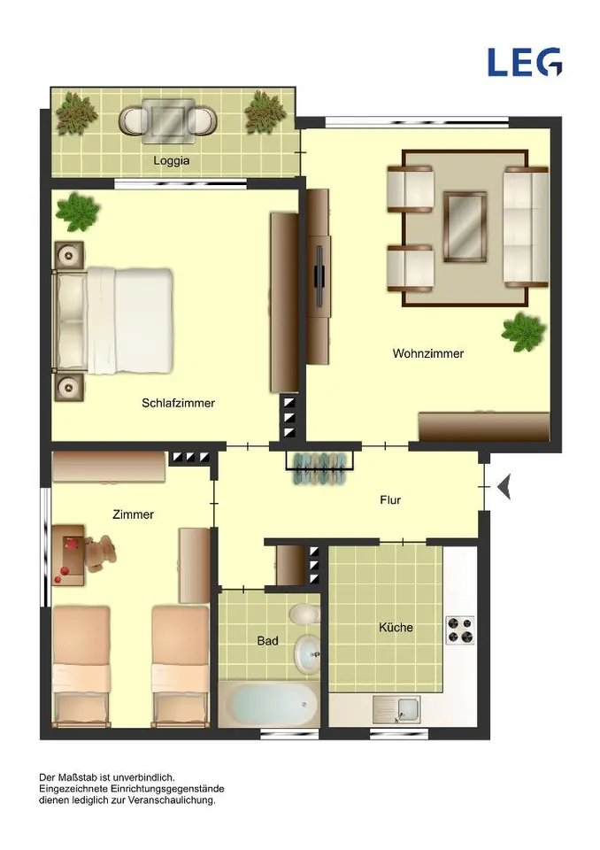 3 Zimmer Wohnung mit 68 m² in Bielefeld – Bild 2