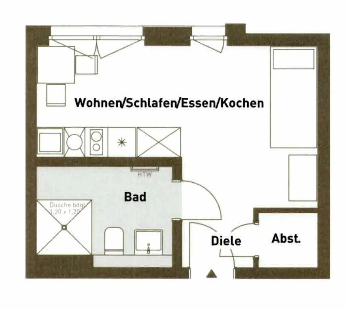 1 Zimmer Wohnung mit 29 m² in Nürnberg – Bild 4