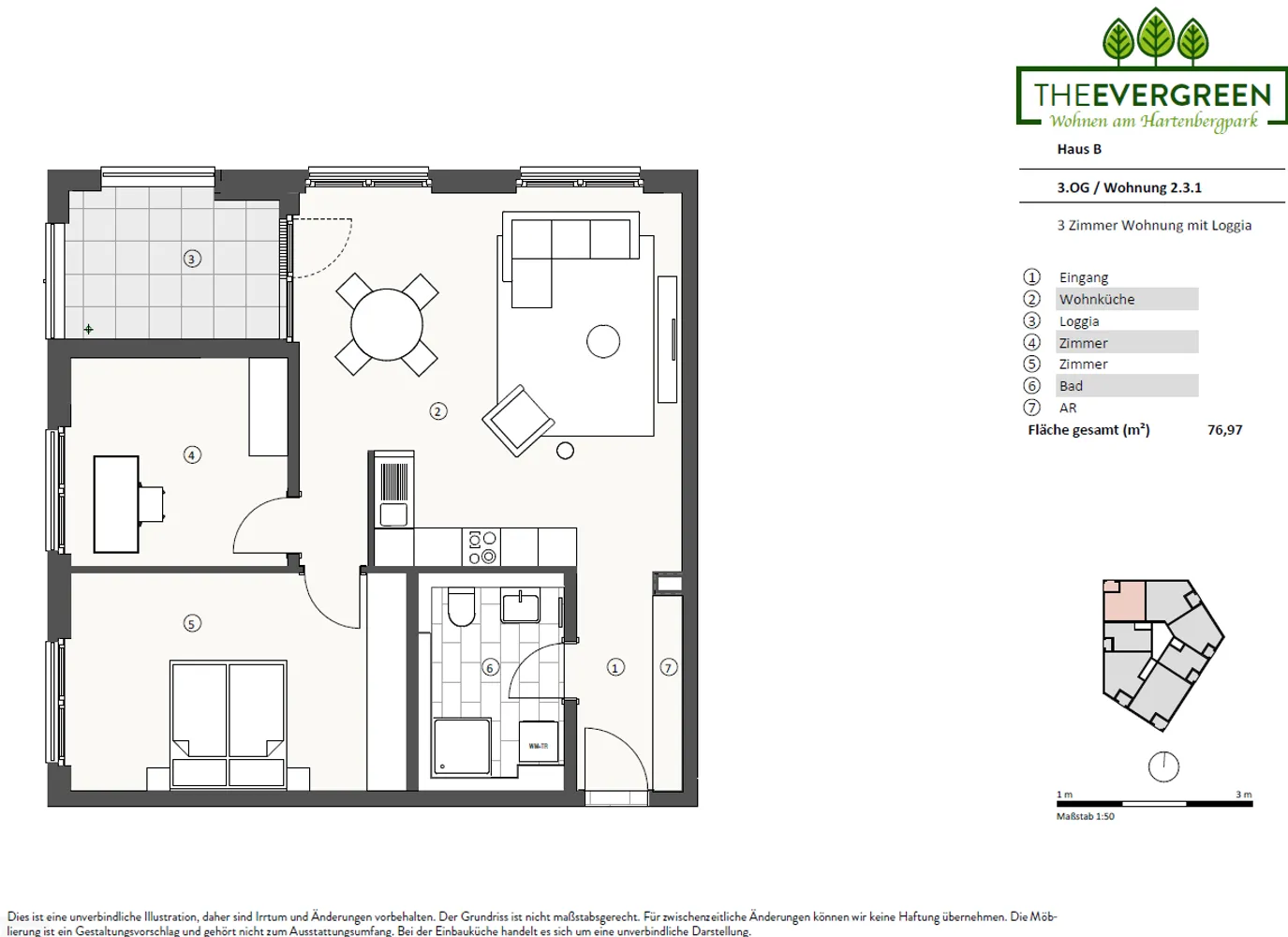 3 Zimmer Wohnung mit 77 m² in Mainz – Bild 9
