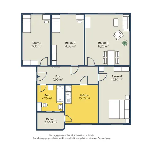 4 Zimmer Wohnung mit 84 m² in Leipzig – Bild 7