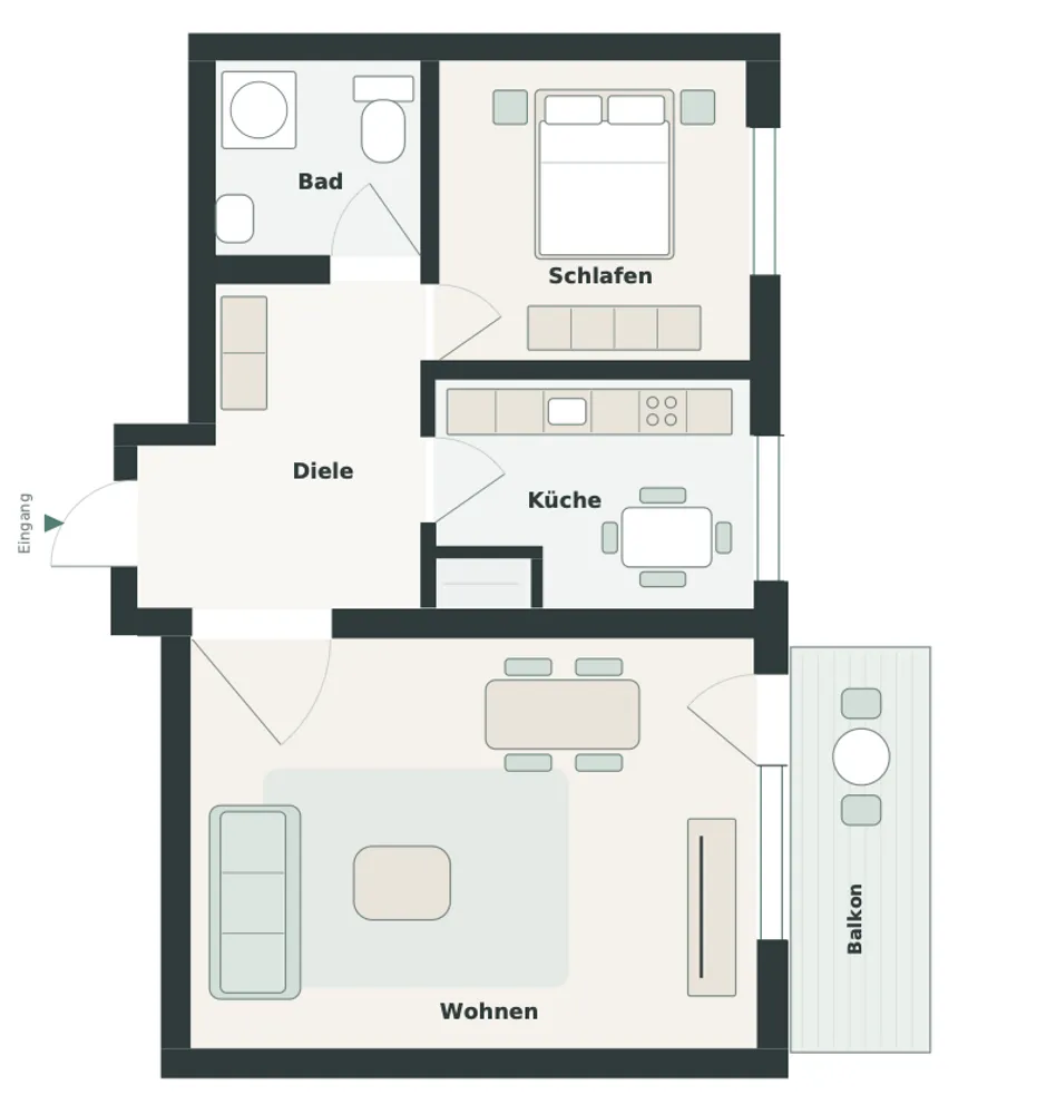 2 Zimmer Wohnung mit 54 m² in Gelsenkirchen – Bild 9